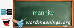 WordMeaning blackboard for mannite